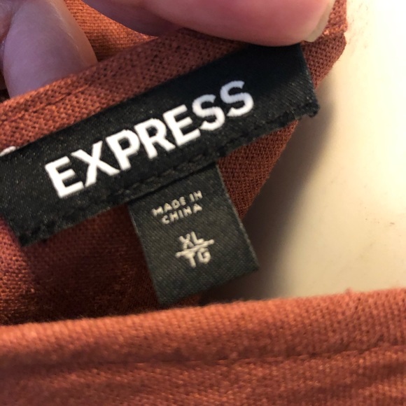 Express Linen Blend Off The Shoulder Top Size XL - Picture 10 of 11